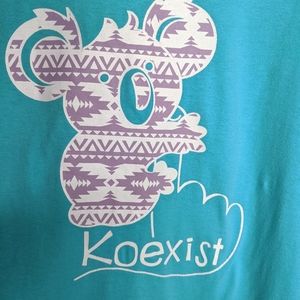 Koala Koexist LS Blue T-shirt Distressed Unisex